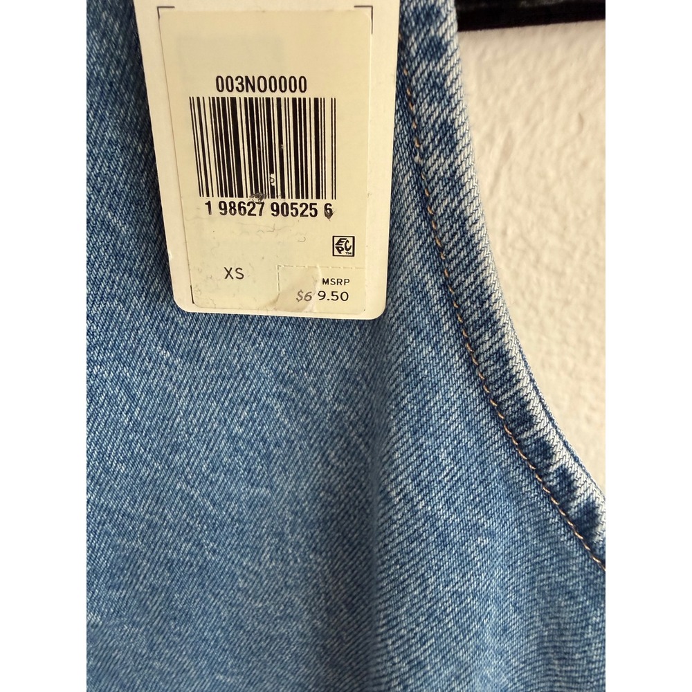 Levi's Women 90s Shift Sleeveless Mini Dress Size XS Blue Denim 90s retro - Picture 2 of 6